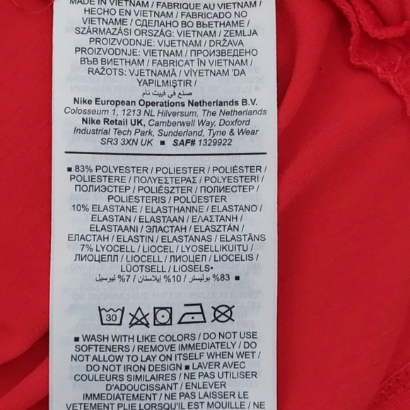 Nike Women's Dri-Fit One Luxe Tee T-Shirt Small Red Soft Breathable Recycled - Picture 16 of 16
